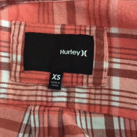 💖MEGA SALE💖Hurley Women’s Long Sleeve Shirt Peach 🍑 White ALSU00271 - Picture 8 of 8